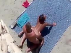 Amateur copulation on the beach of Crimea with three mature couples