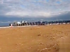My wife exposes her vagina on the beach