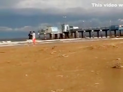 My wife exposes her vagina on the beach