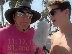 Nasty student grabs the tits of the Californian babes