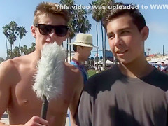 Nasty student grabs the tits of the Californian babes