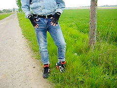 Sagging in the fields dressed in jeans  aussiebum boxers
