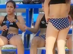 Beach volleyball girls have amazingly hot booties
