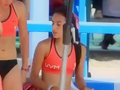 Beach volleyball girls have amazingly hot booties