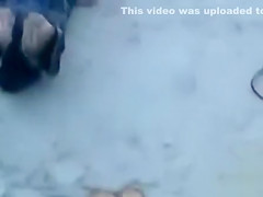 German chick jerks her new friend off at the beach