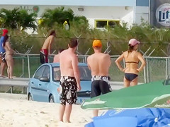 Nude boob on the adventurous babe