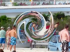 Nude boob on the adventurous babe