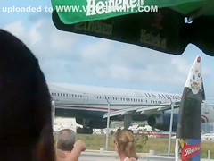 Nude boob on the adventurous babe