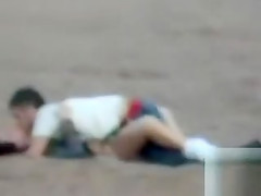 German couple makes love on the deserted beach