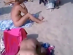 Nude beach blowjobs and hardcore fucking