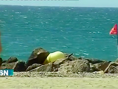 Real nudists giving the TV interviews