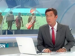 Real nudists giving the TV interviews