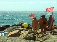 Real nudists giving the TV interviews