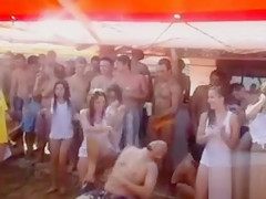 Filmed on cam beach party only in Russia
