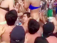 Bunch of horny guys grabbing the ravishing girls