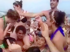 Bunch of horny guys grabbing the ravishing girls