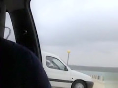 See my pussy in the car at the beach