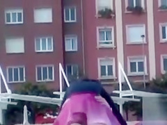 Horny drunken girl riding his pecker on the beach