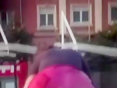 Horny drunken girl riding his pecker on the beach