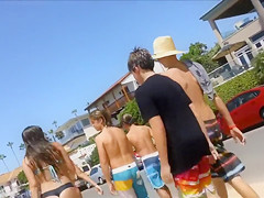 Beautiful lass with a big ass wears a flimsy bikini