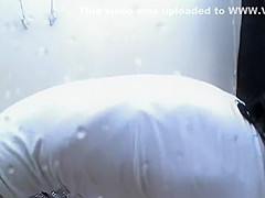 Sunburned lady in the beach cabin