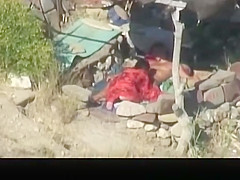 Nude couple banging in the beach