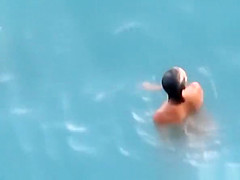 Nudist woman fucked in rocky beach