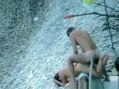 Busty nudist fucked from behind