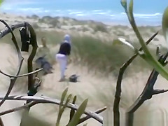 Couple fucking in dunes