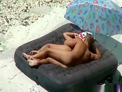 Couple fucking in air mattress