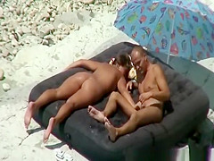 Couple fucking in air mattress
