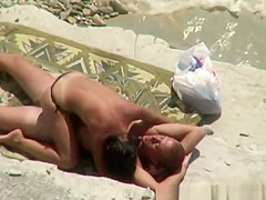 Small boobs topless woman plays and rides penis