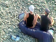 Blowjob and pussy eating at beach