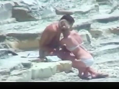 Teen lovers couple on beach