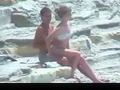 Teen lovers couple on beach