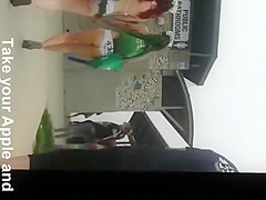 Brunette great jiggling ass