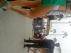 Brunette great jiggling ass