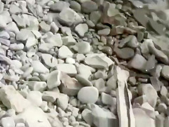 Two nude men fuck nudist at beach