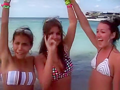 Shy GIrl Flashes on Public Beach