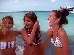 Shy GIrl Flashes on Public Beach