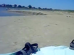 Fucked from behind on beach