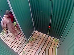Hot long hair girl shower