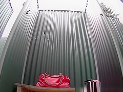 Hot long hair girl shower
