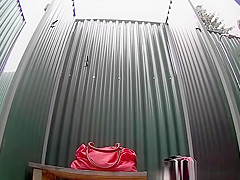 Hot long hair girl shower
