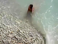 Nudist couple beach blowjob and fuck