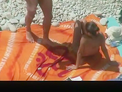 Nudist couple made sex in the water