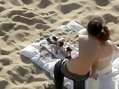 Young couple on beach