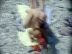 Horny couple in the beach having sex