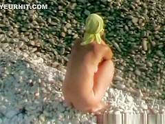Pussy fingering and blowjob on the beach