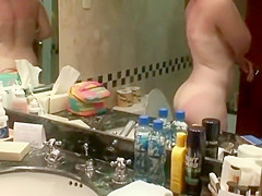 Showing off sun burnt wife's tan lines